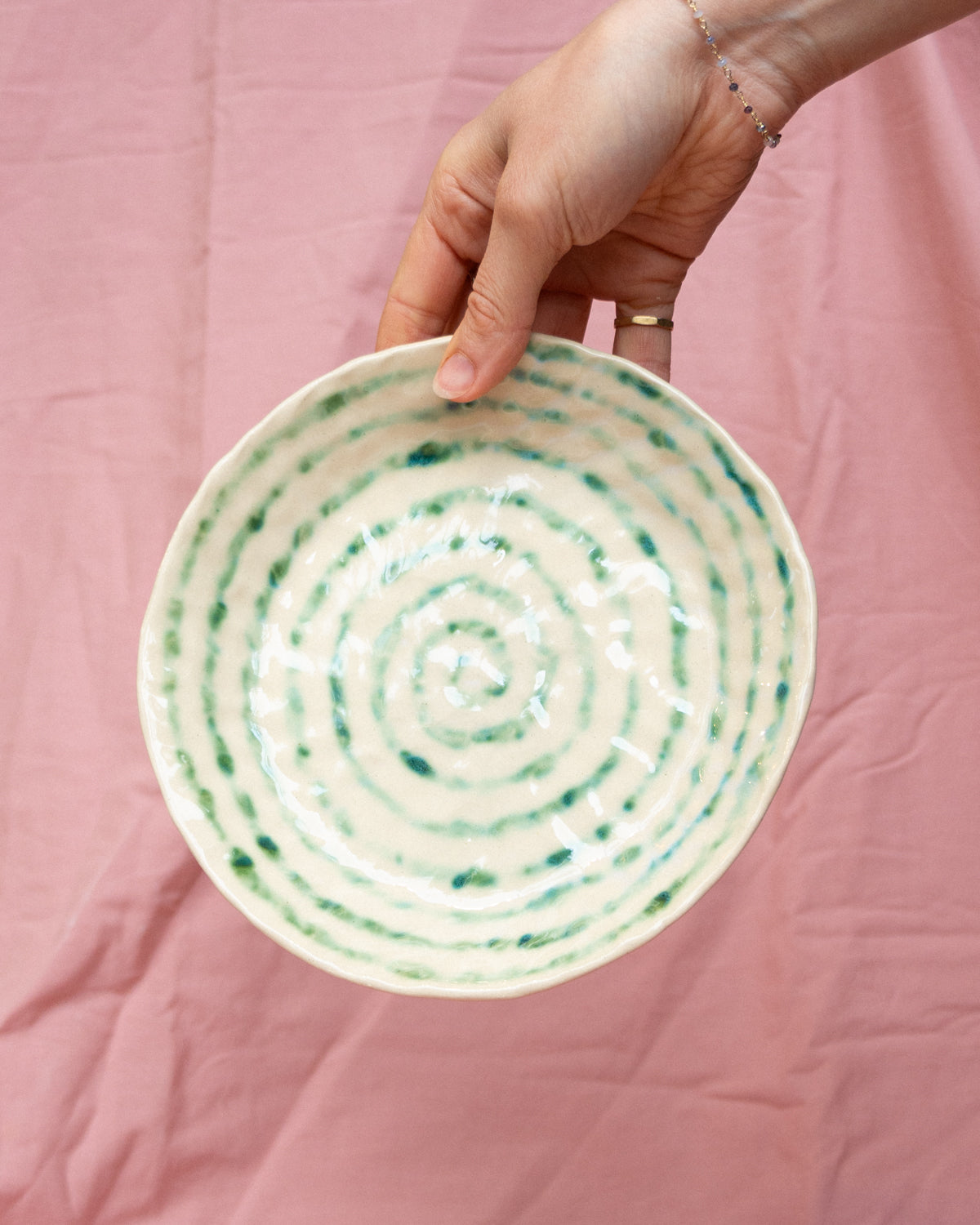 Green Spiral Plate