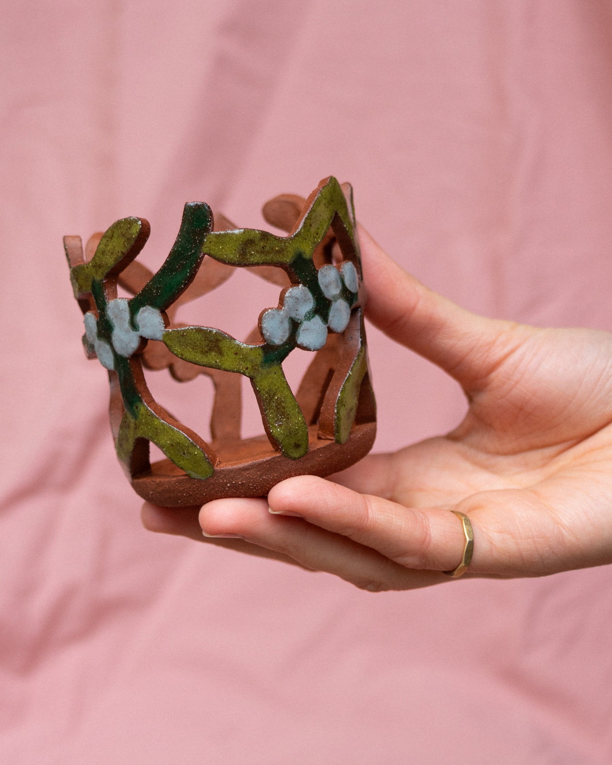 Mistletoe Tealight Pot