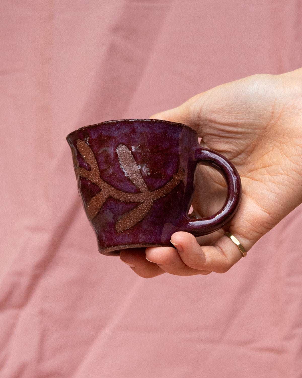 Purple Flower Tiny Mug