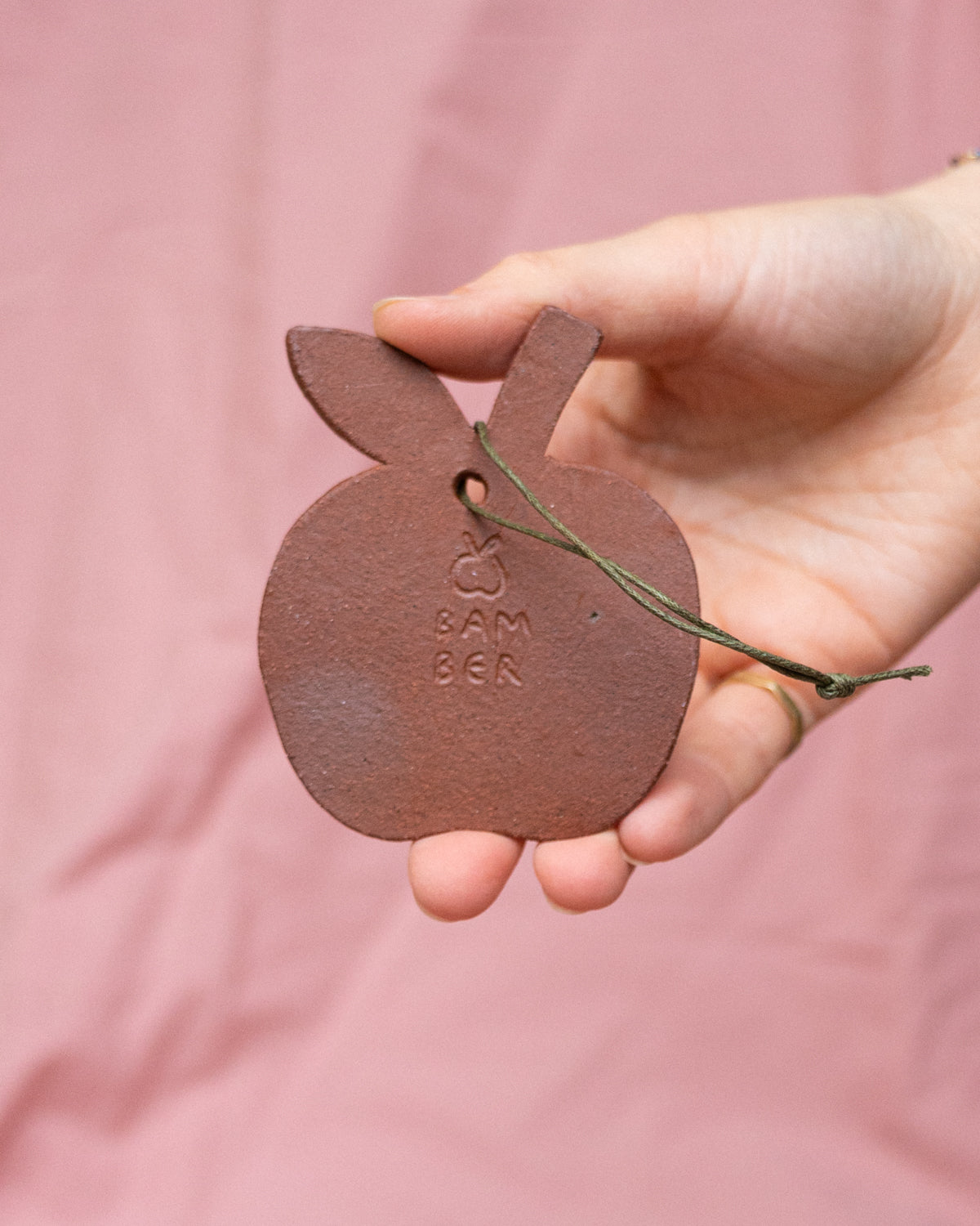 Orange Smiley Apple Hanging Ornament
