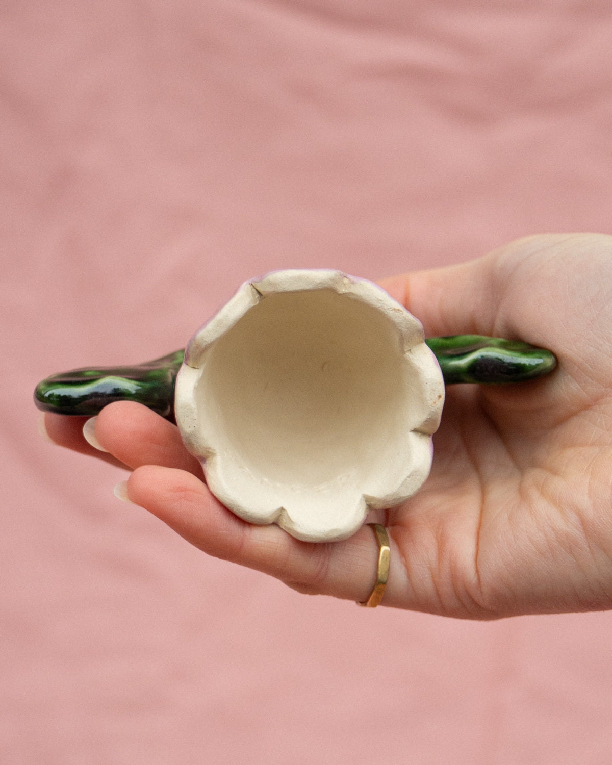 Lilac, Dark Green + Purple Flower Candle Snuffer