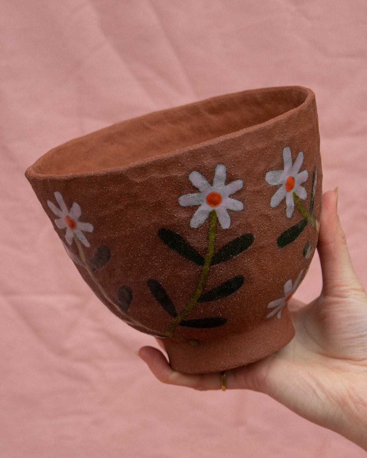 Terracotta Flower Bowl 1