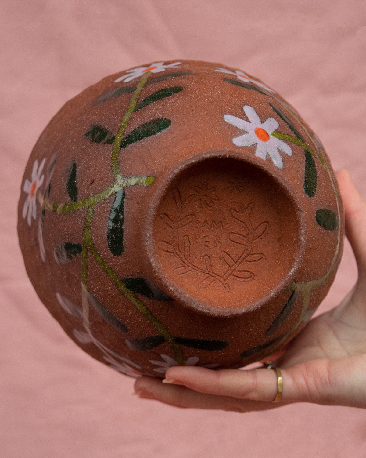 Terracotta Flower Bowl 1