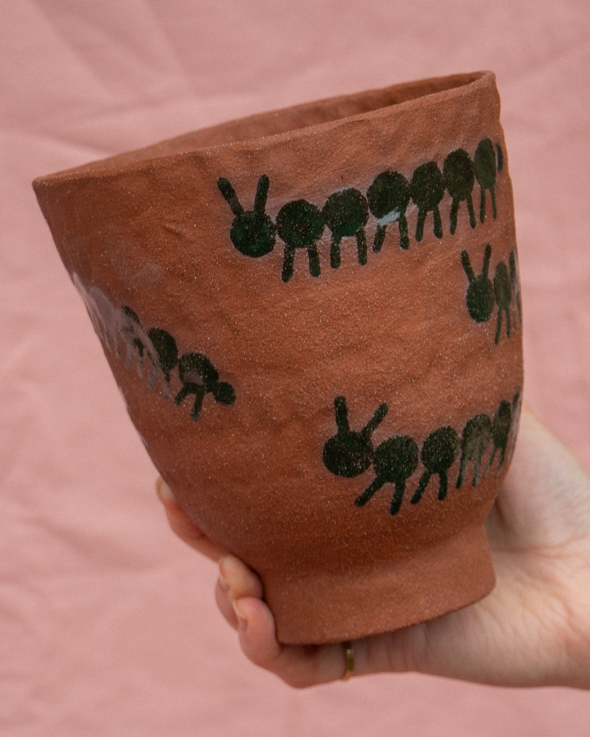 Terracotta Caterpillar Bowl