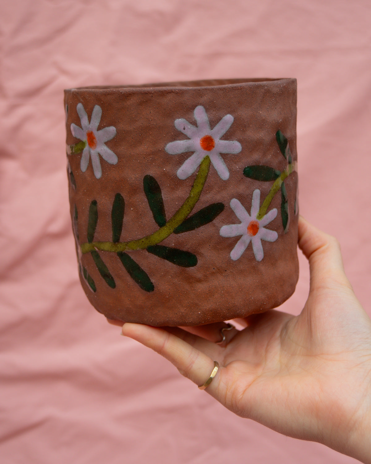 Lilac Straight Wall Flower Plant Pot