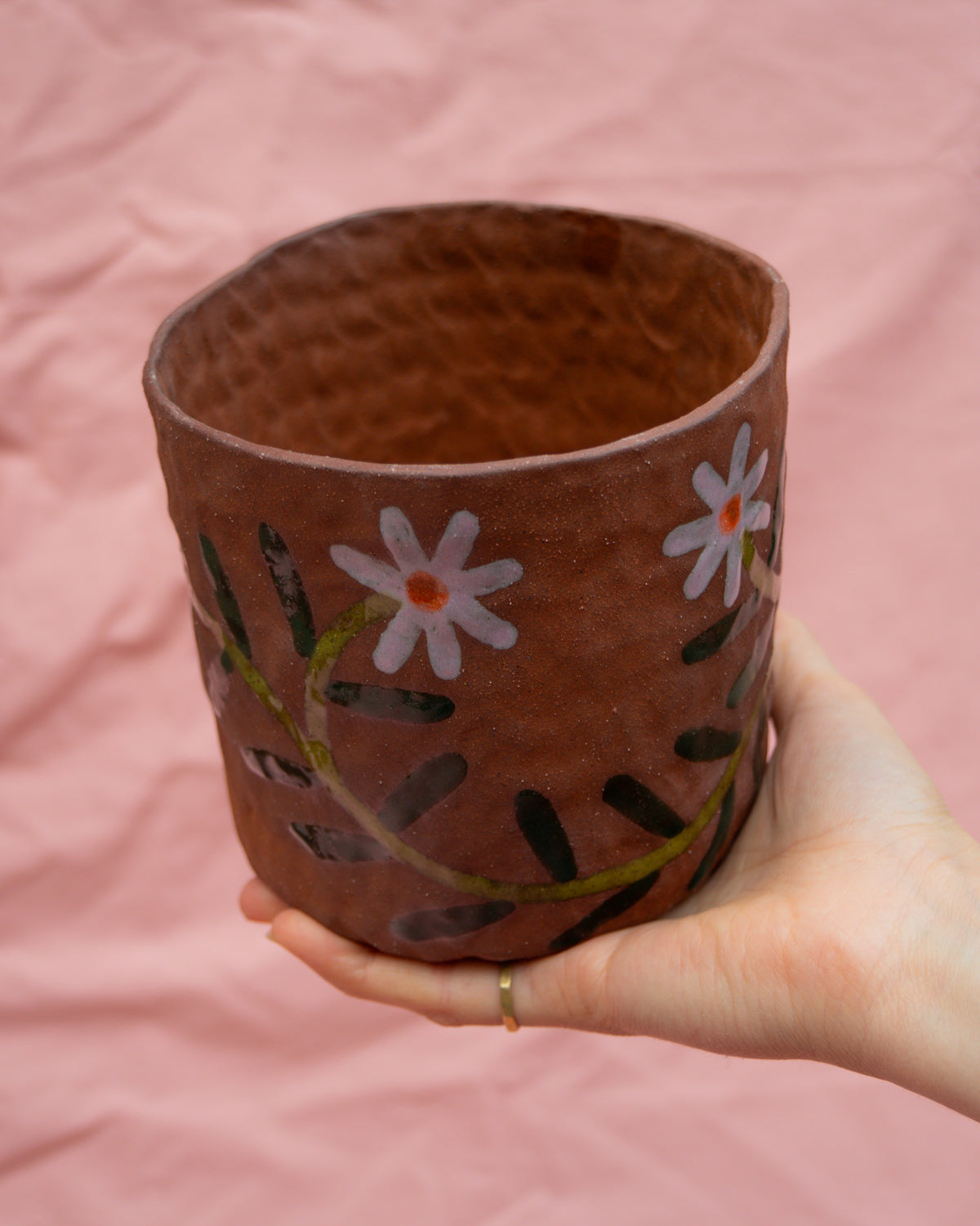 Lilac Straight Wall Flower Plant Pot