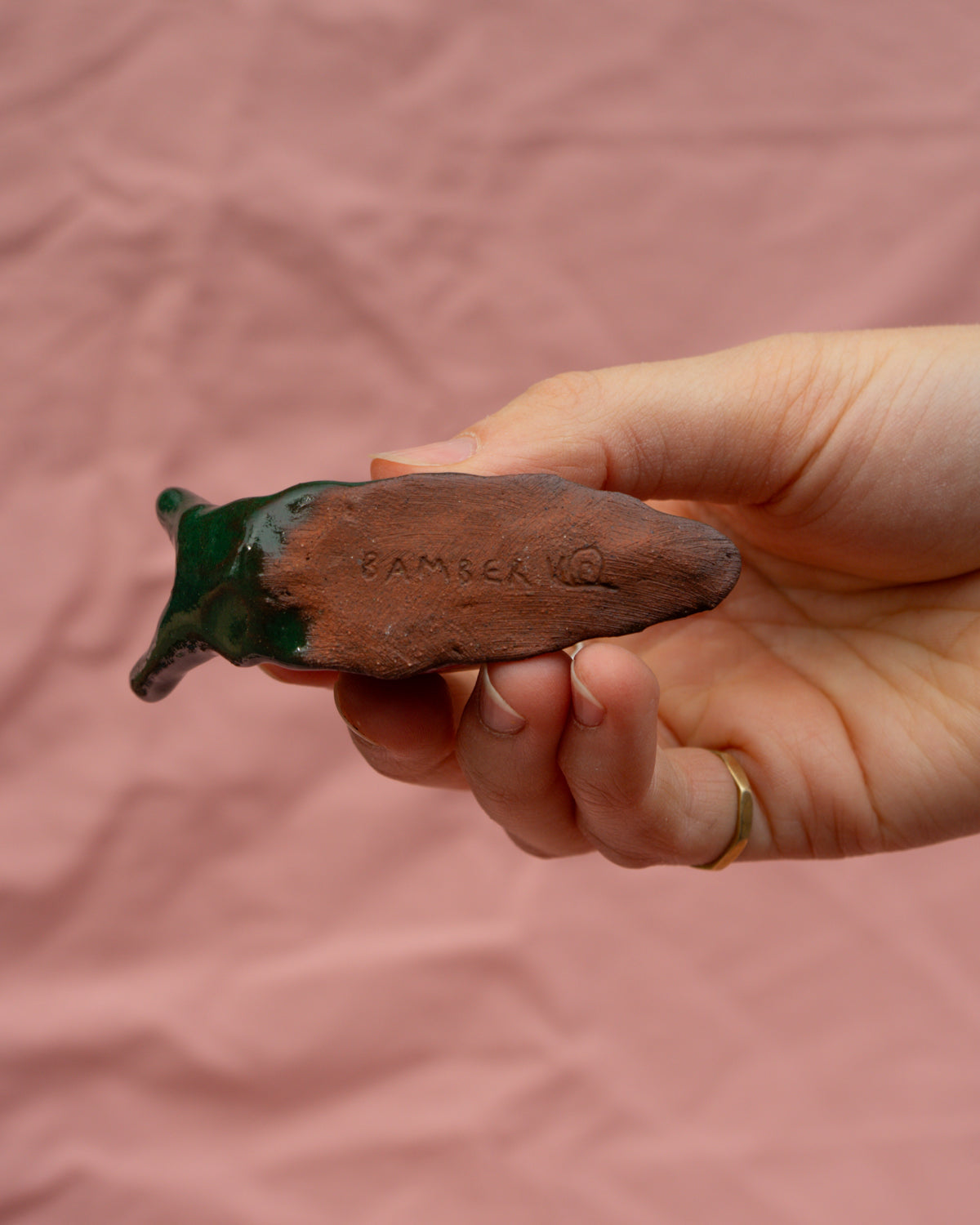 Dark Green, Lilac and Orange Garden Snail