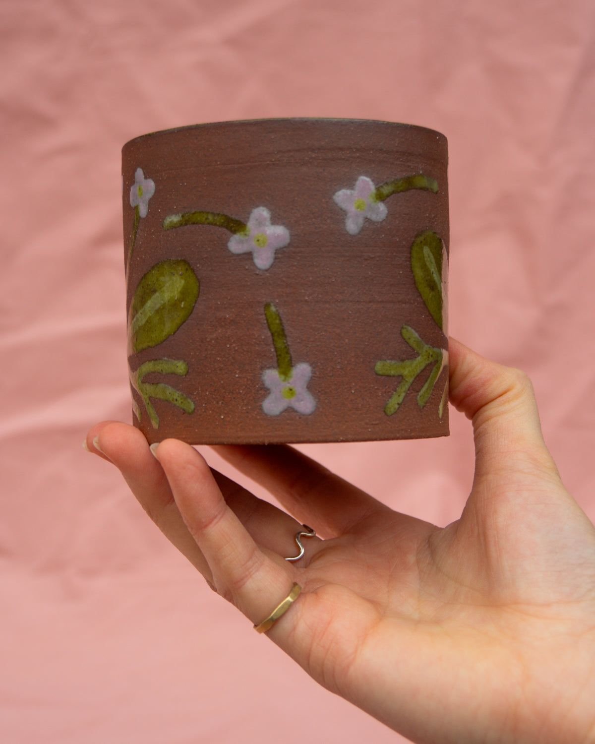 Terracotta Flowers Mug