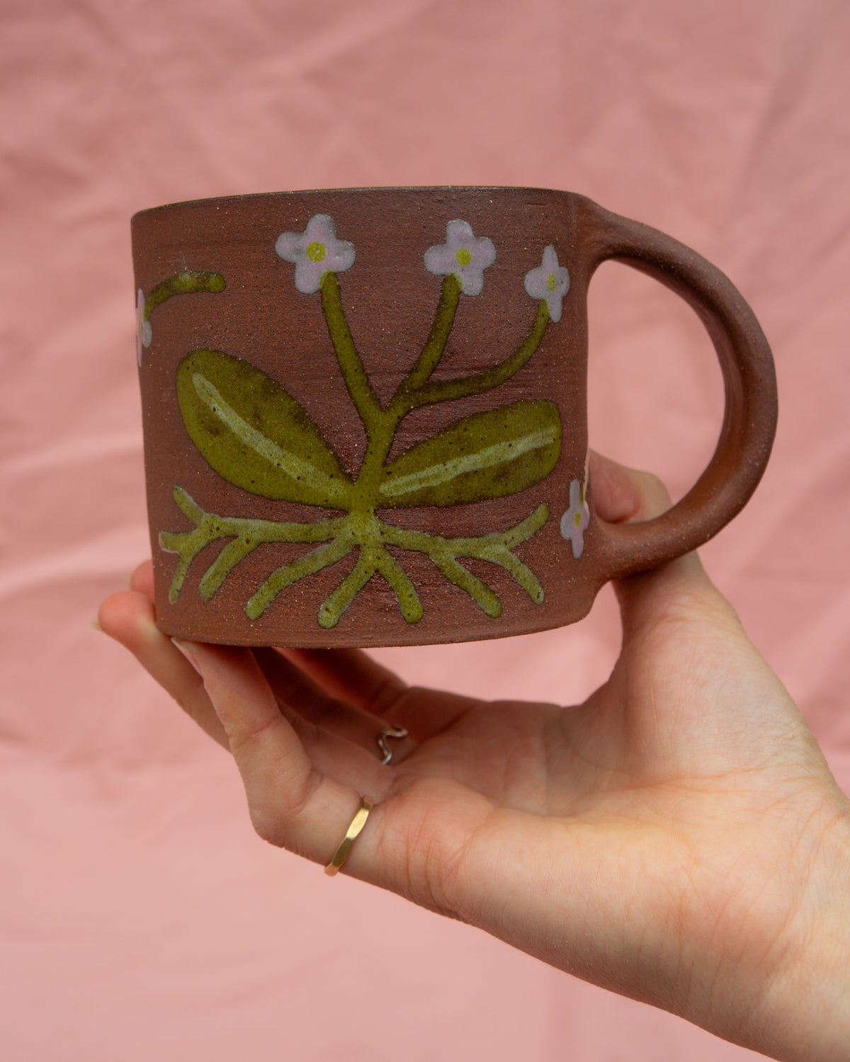 Terracotta Flowers Mug
