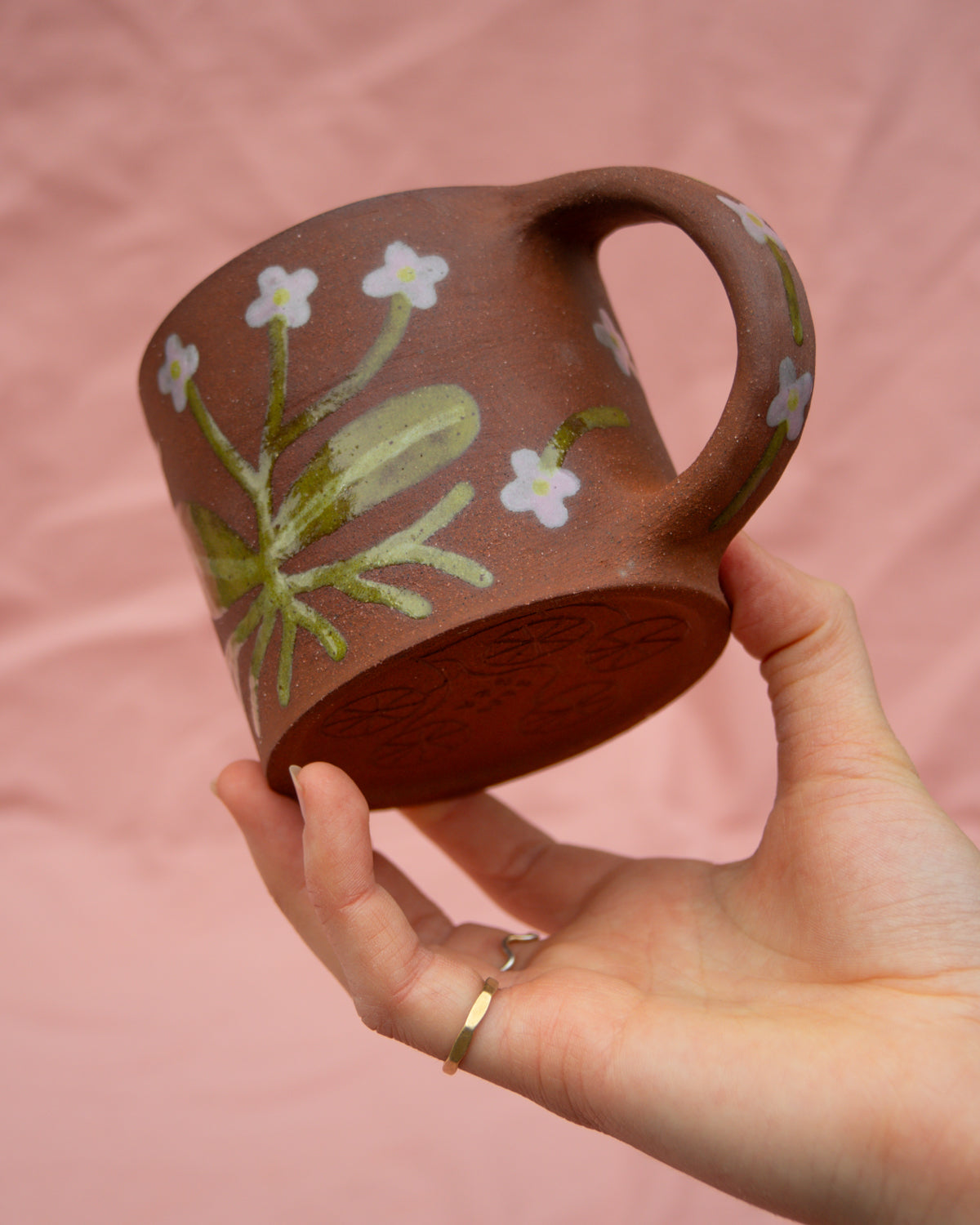 Terracotta Flowers Mug