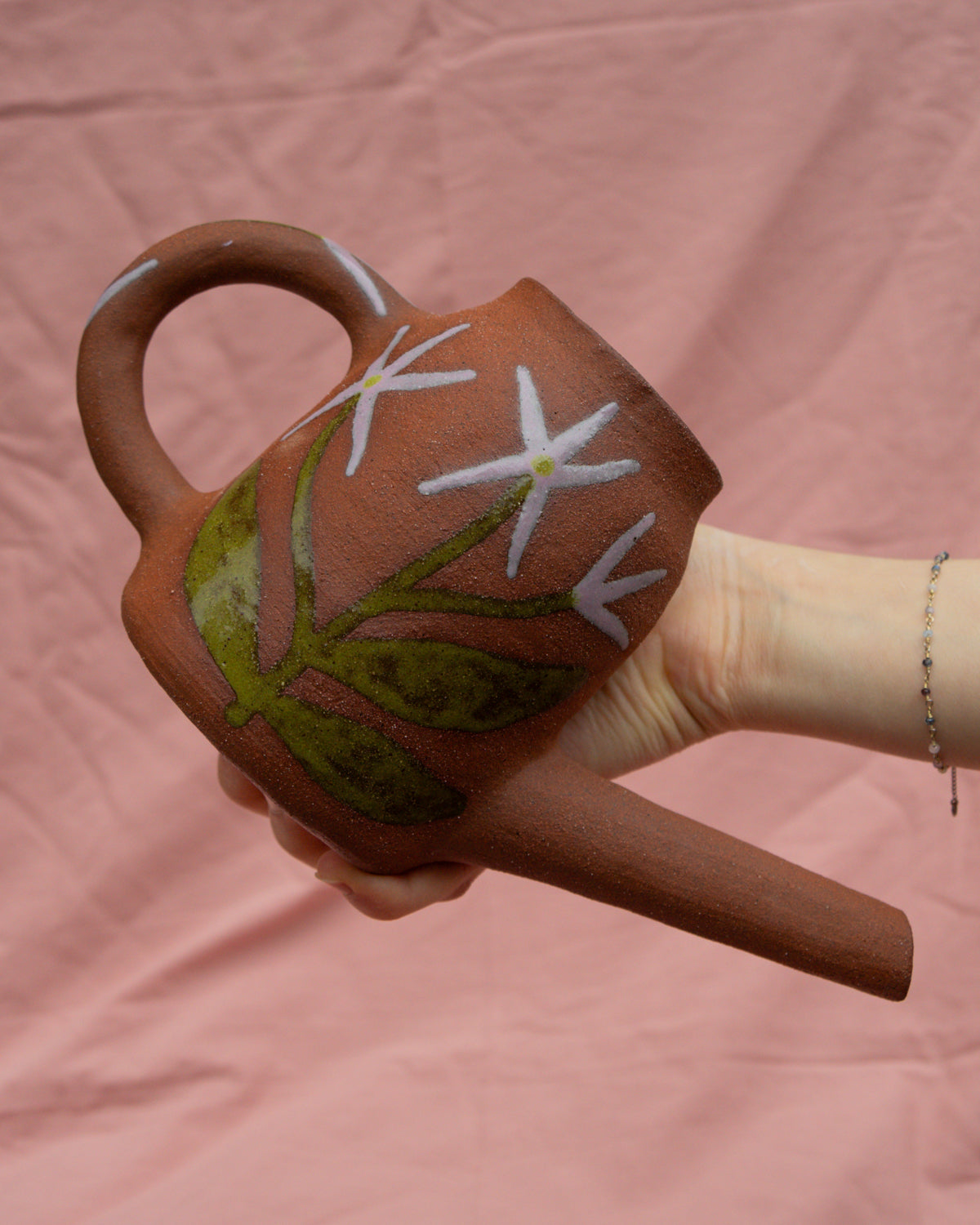 Spikey Flowers Terra Watering Can Pot