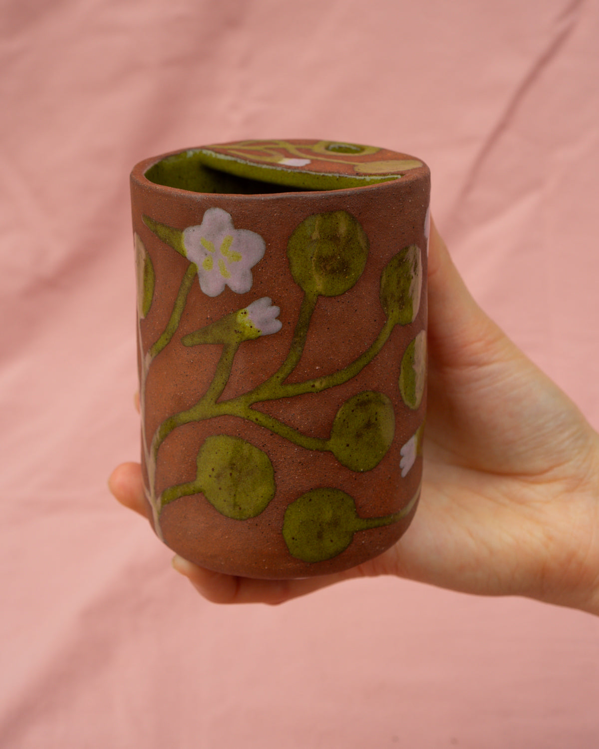 Terracotta Nasturtium Travel Cup