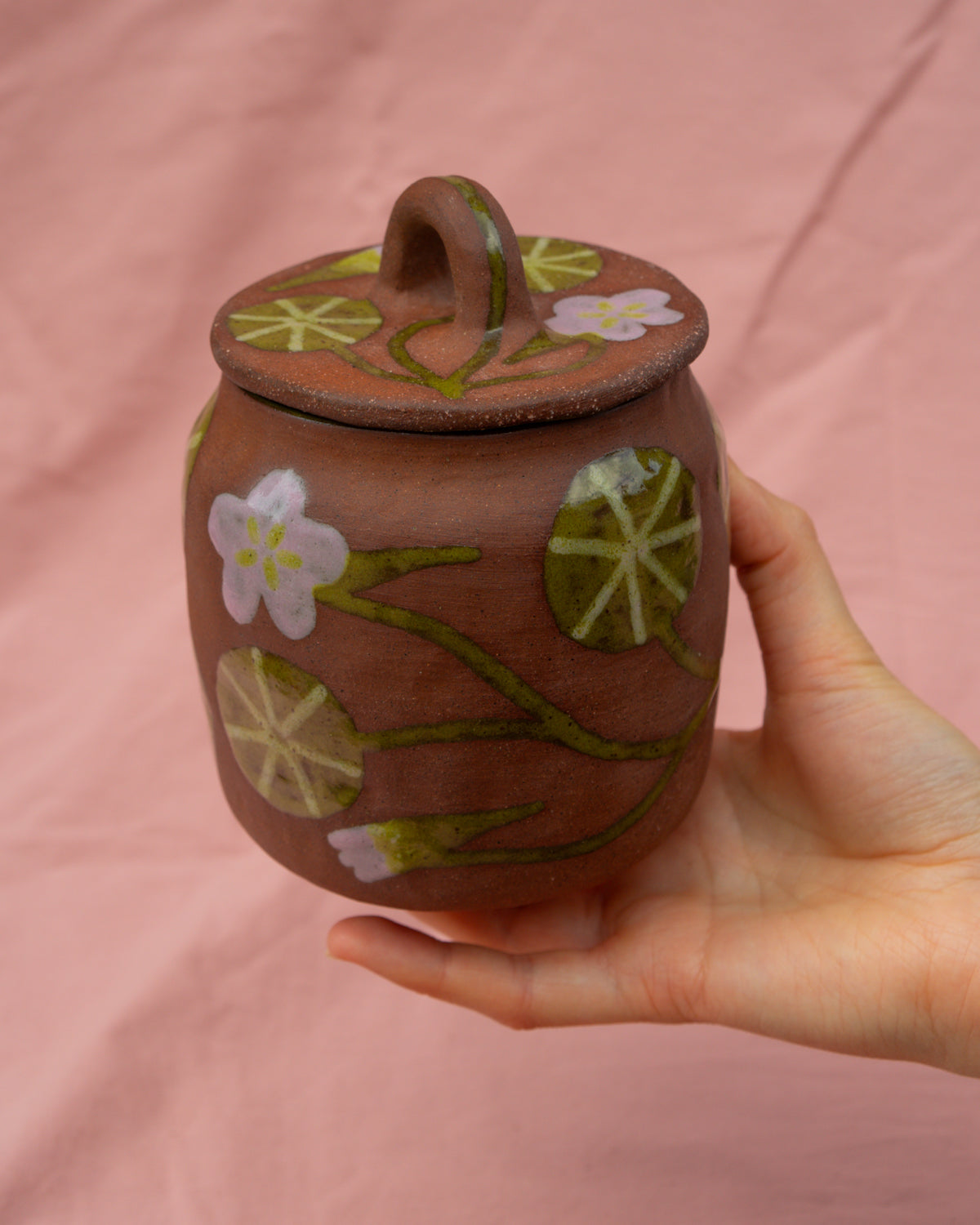 Nasturtium Lidded Jar