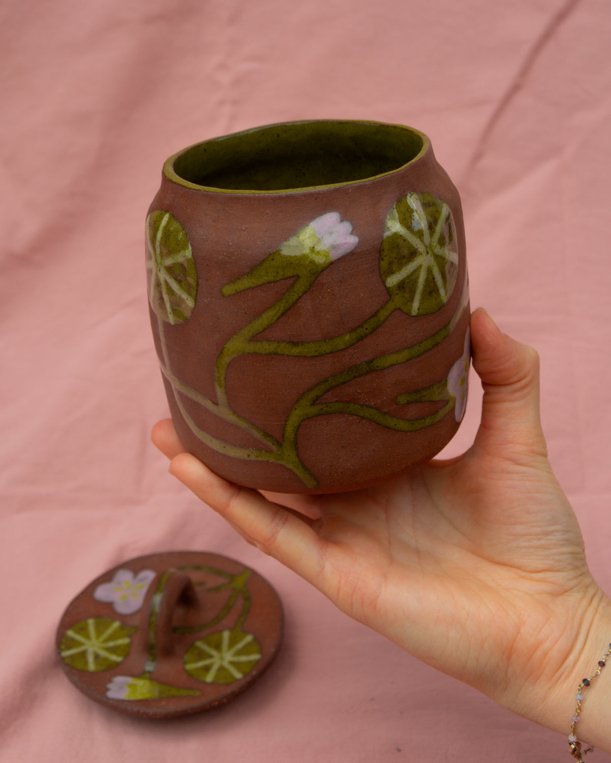 Nasturtium Lidded Jar