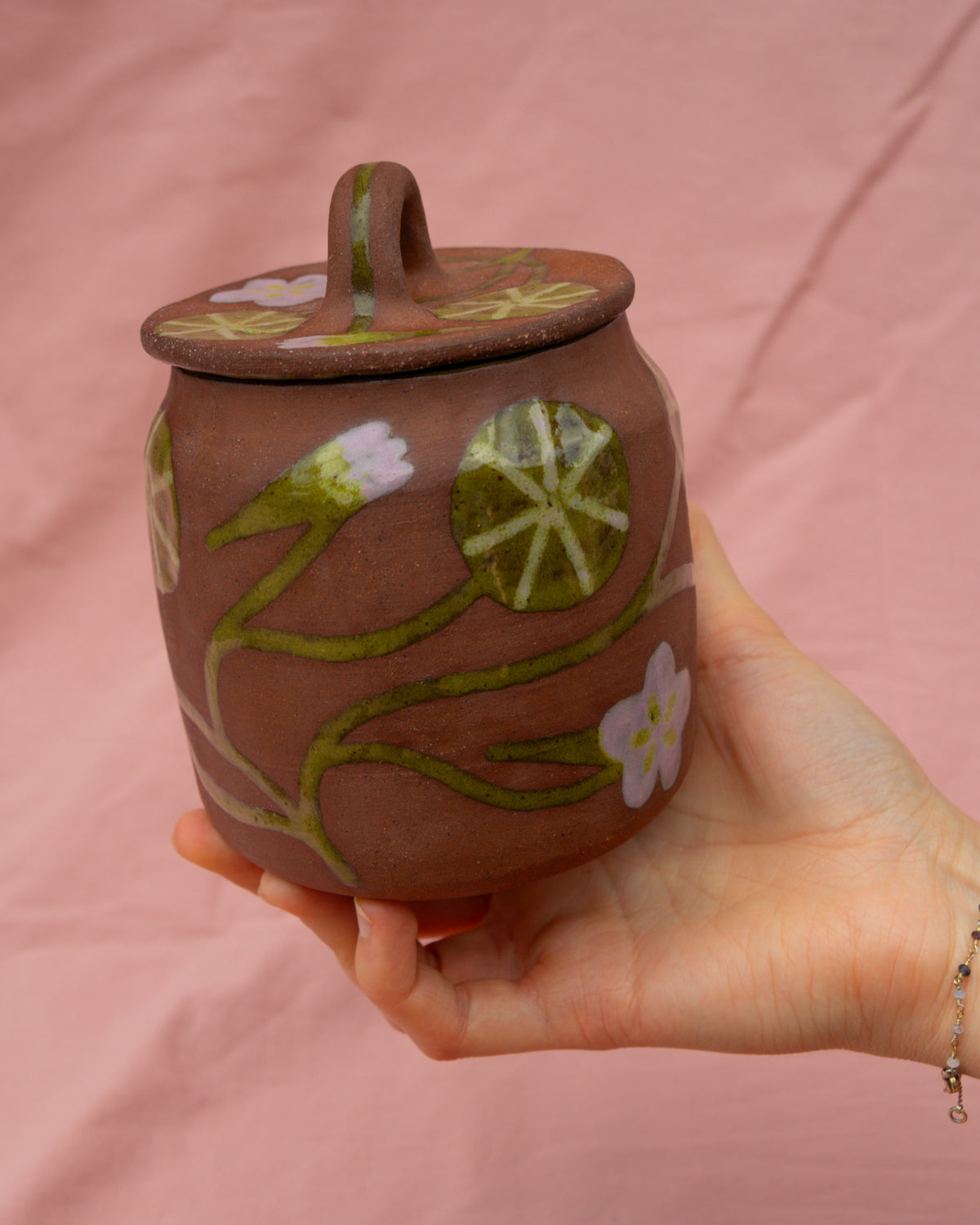 Nasturtium Lidded Jar