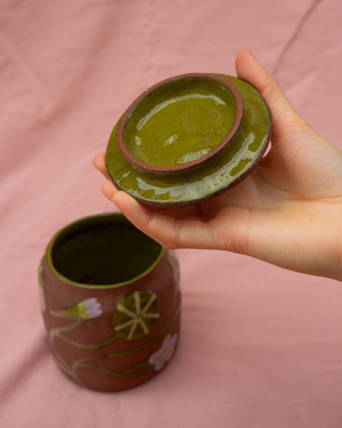 Nasturtium Lidded Jar