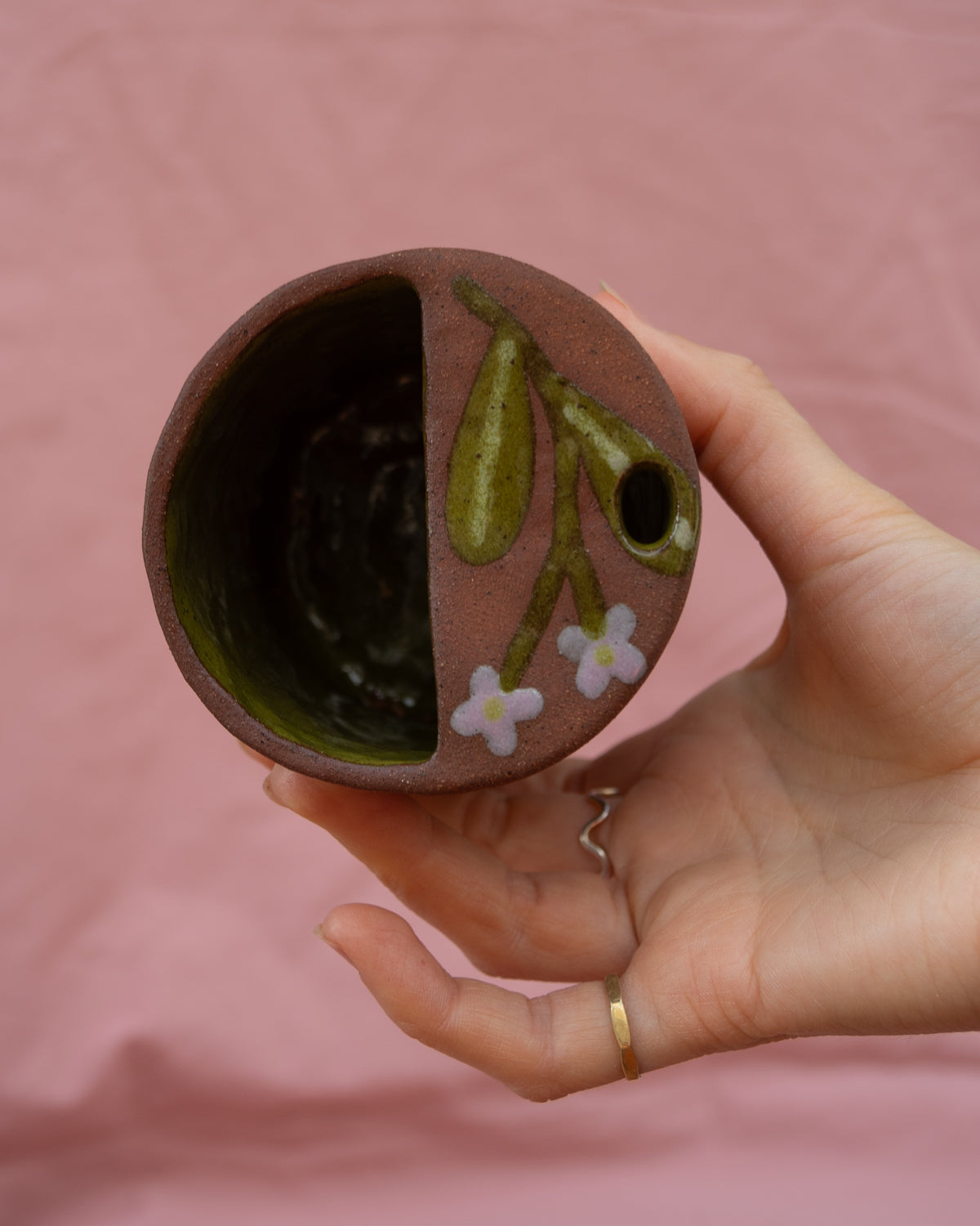 Terracotta Flowers Travel Cup