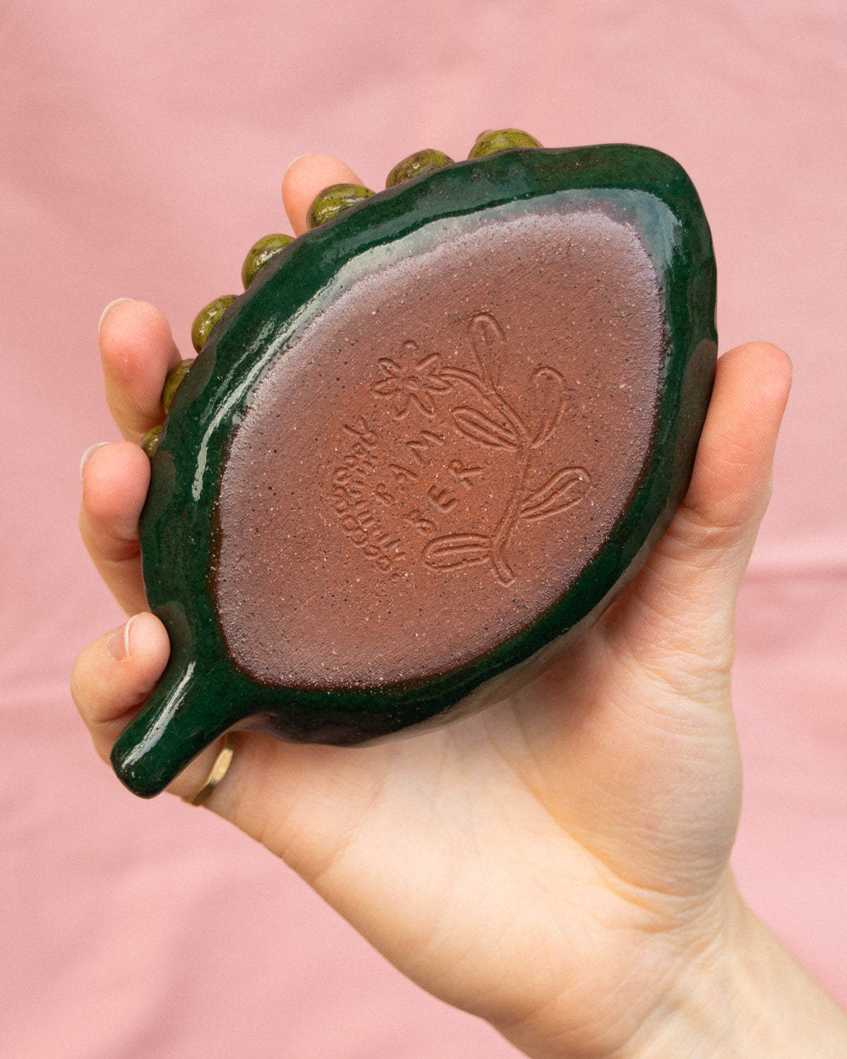 Forest + Olive Caterpillar Leaf Plate