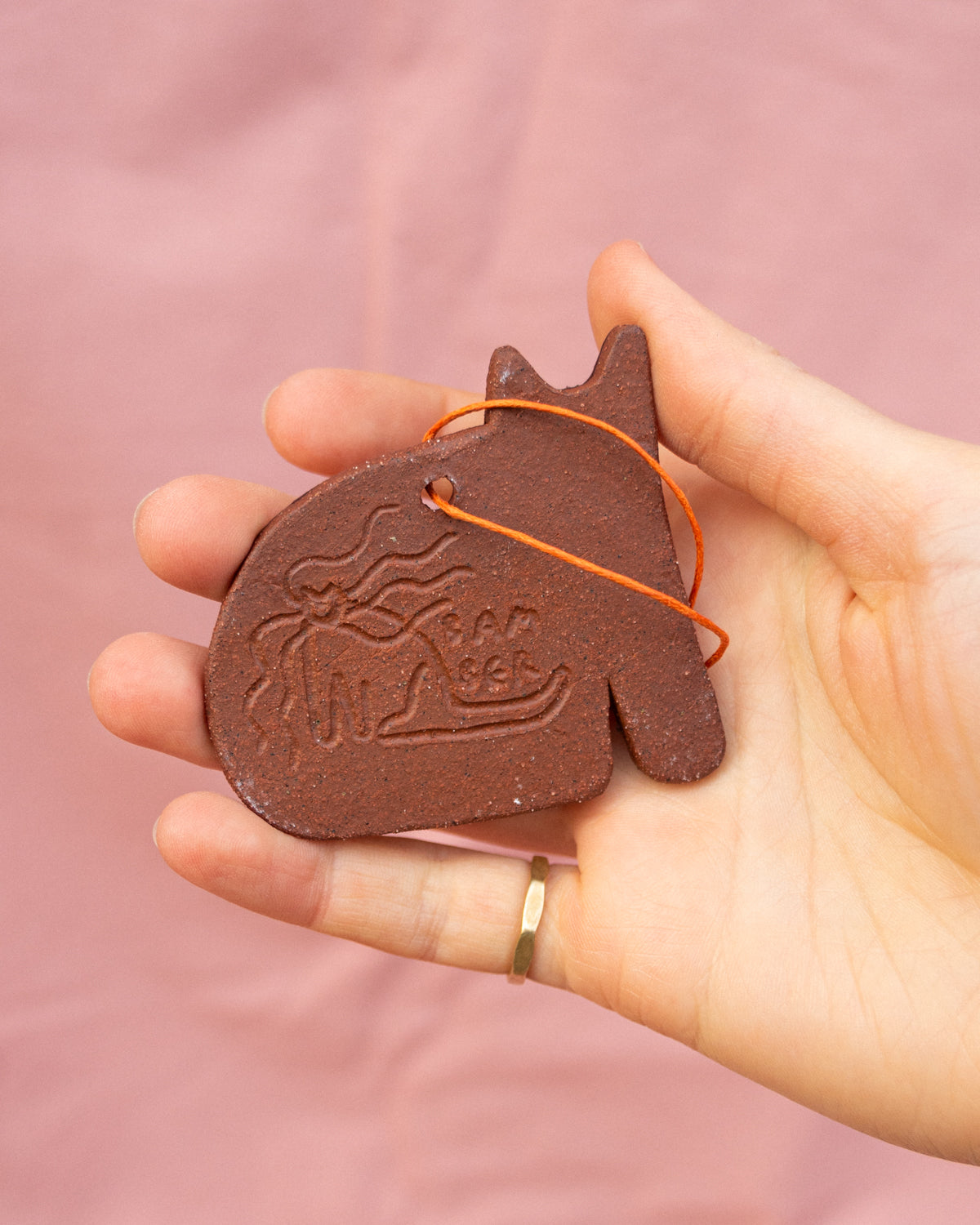 Purple Cat Hanging Ornament