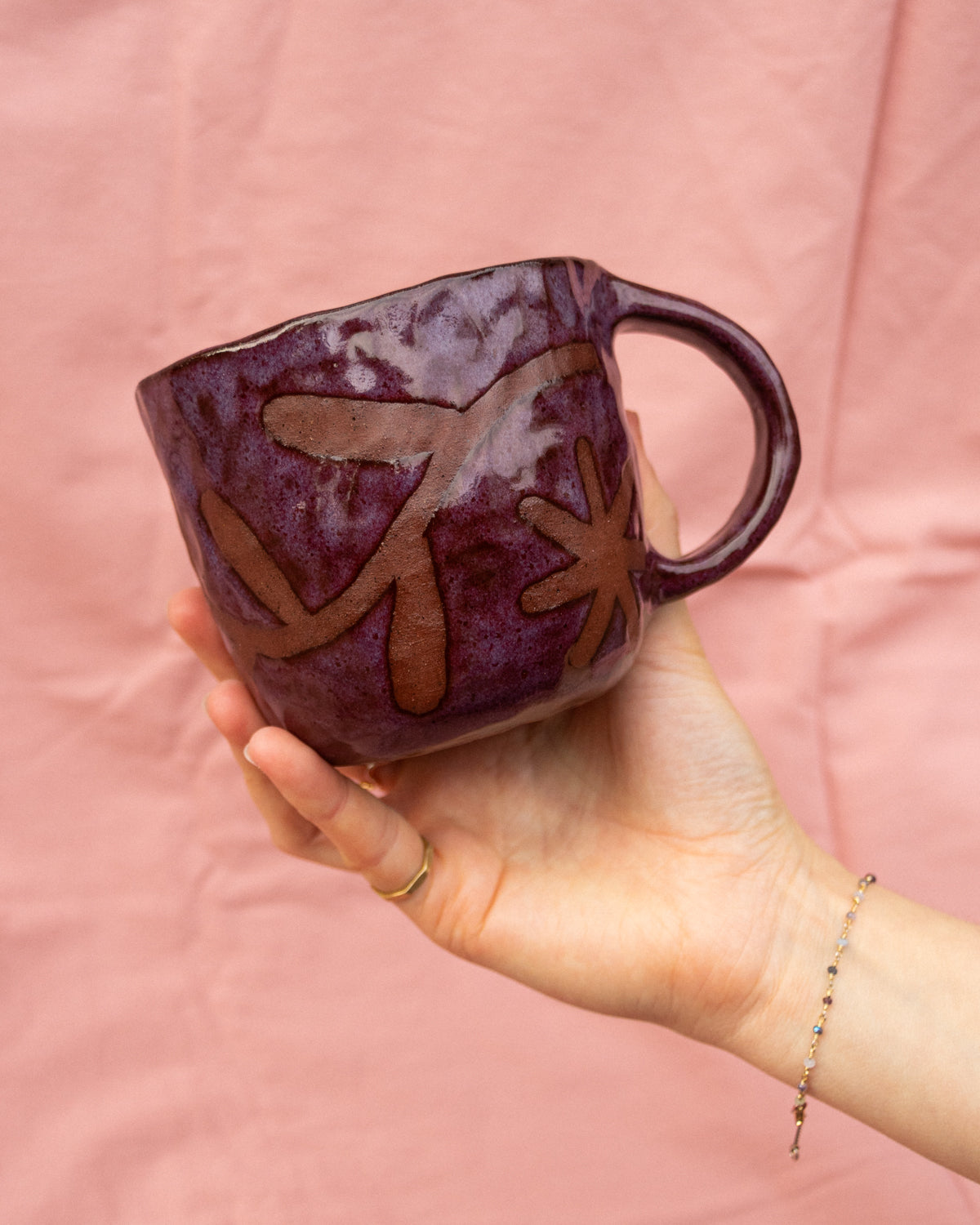 Purple Flower Mug