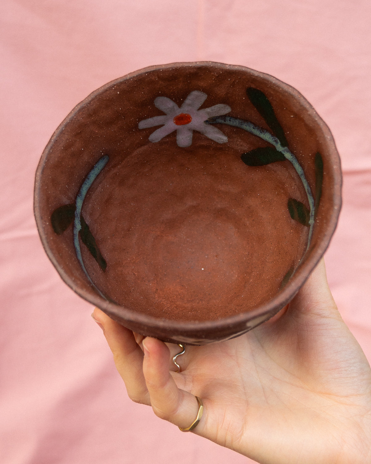 Terracotta Flower Bowl 4