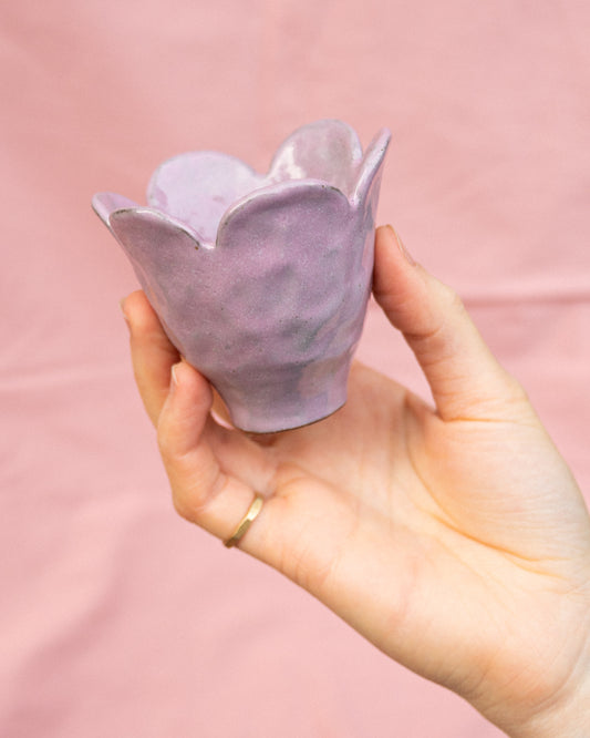 Lilac + Orange Little Flower Bowl