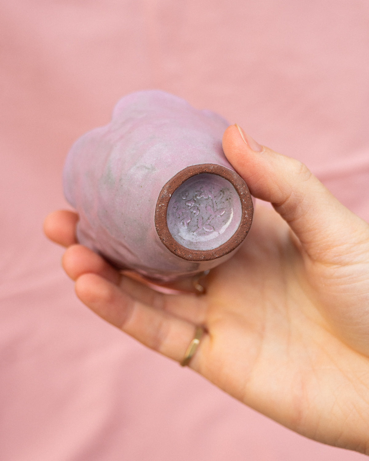 Lilac + Orange Little Flower Bowl
