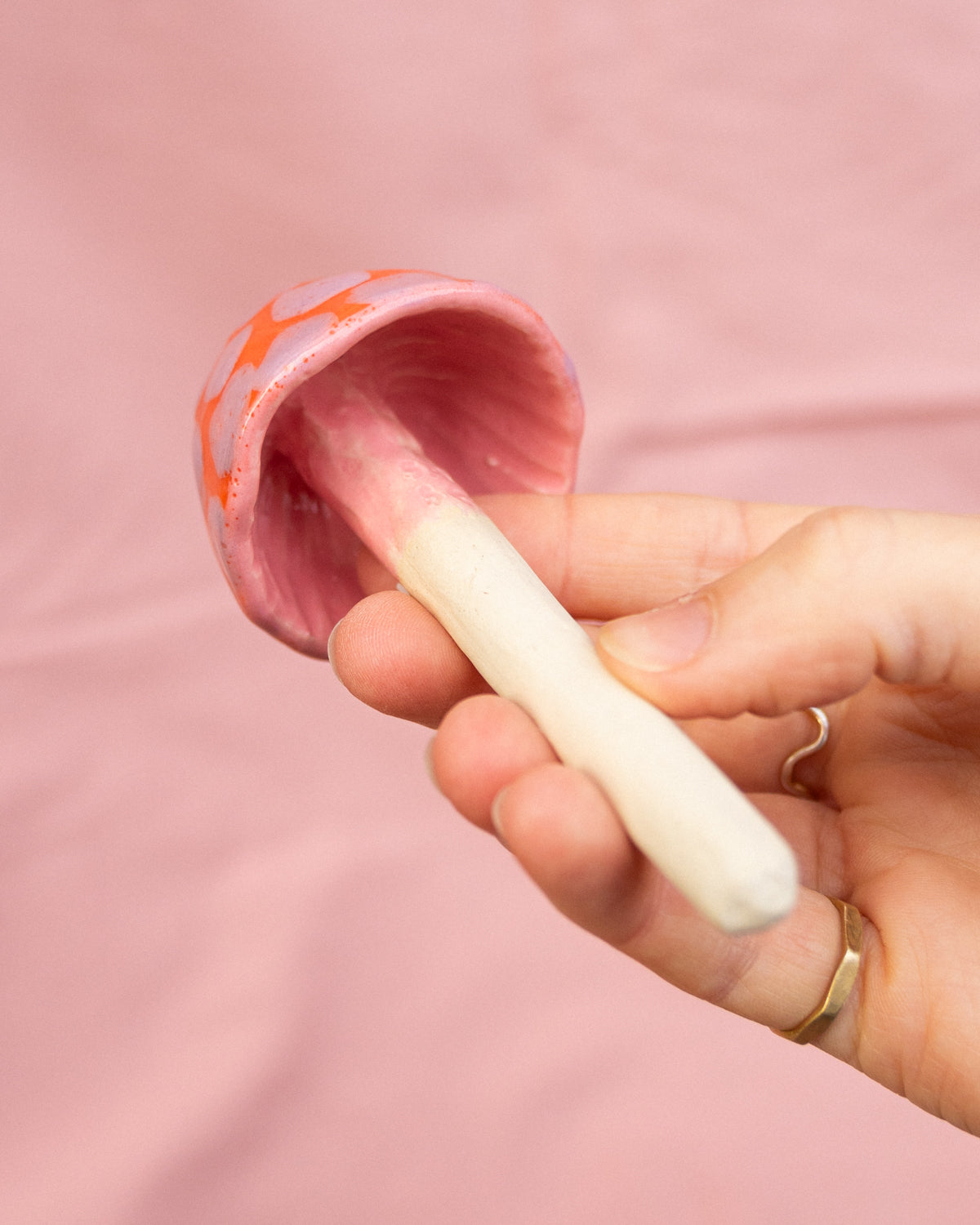 Orange Garden Mushroom