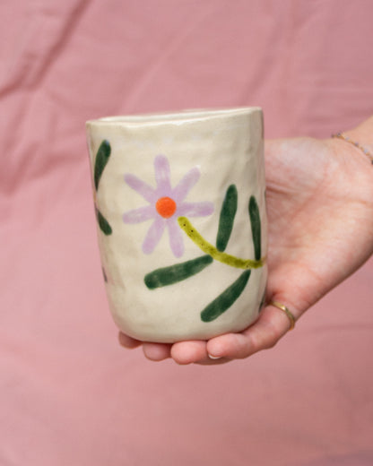 Flower Painted Travel Cup