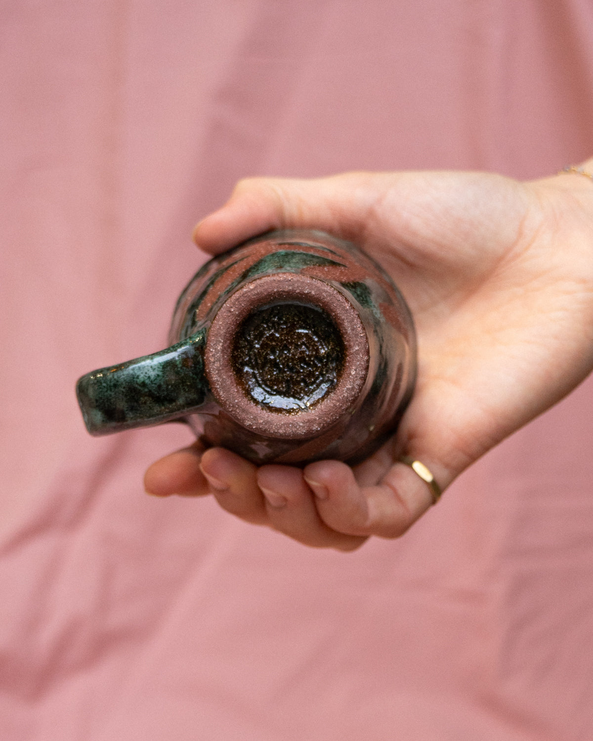 Green Flower Tiny Mug