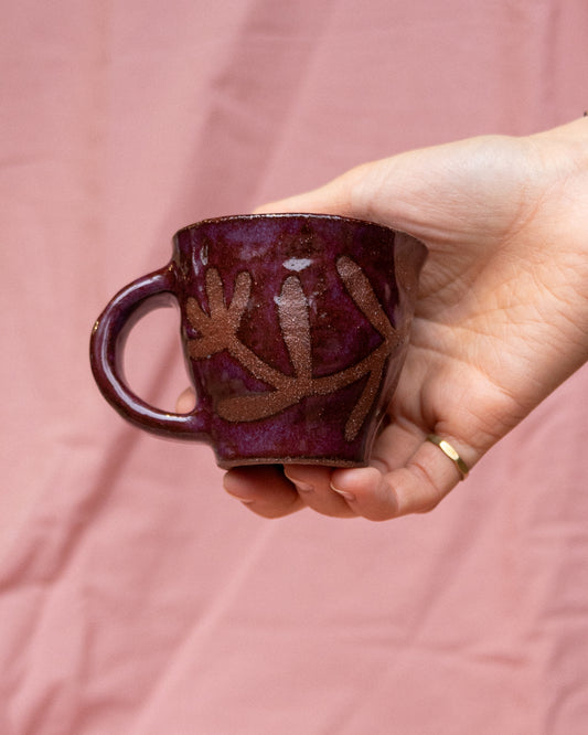 Purple Flower Tiny Mug