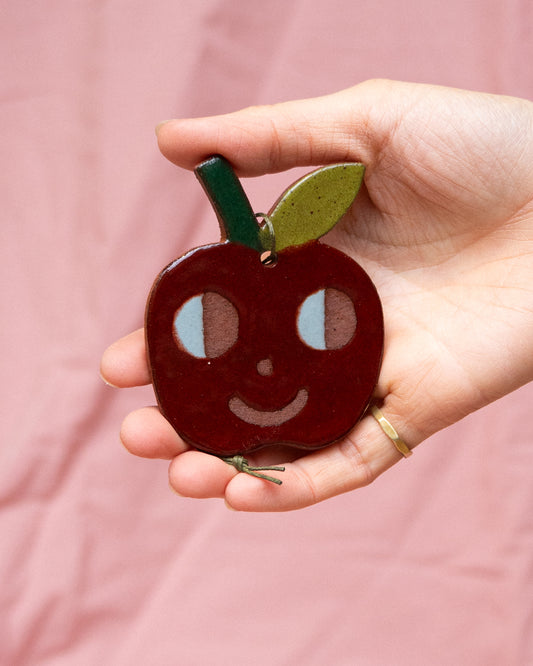 Red Cheeky Apple Hanging Ornament