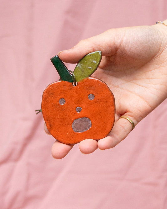 Orange Shocked Apple Hanging Ornament