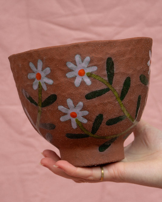 Terracotta Flower Bowl 1