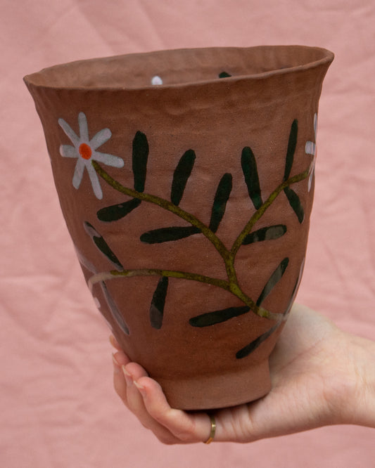 Terracotta Flower Bowl 3