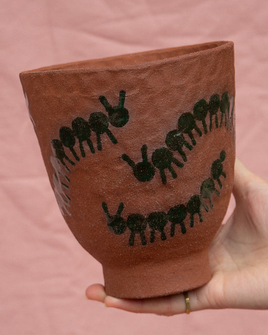 Terracotta Caterpillar Bowl