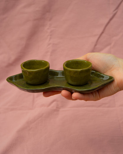 Pea Pod Plate + Bowls Set