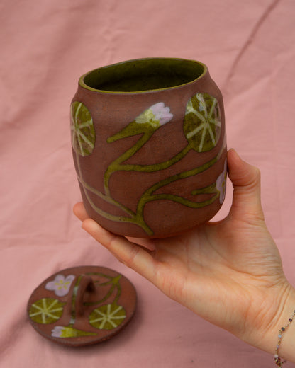 Nasturtium Lidded Jar