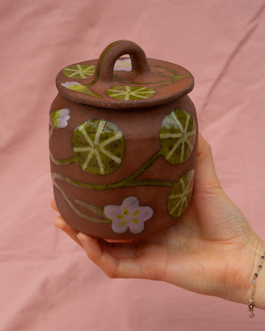 Nasturtium Lidded Jar