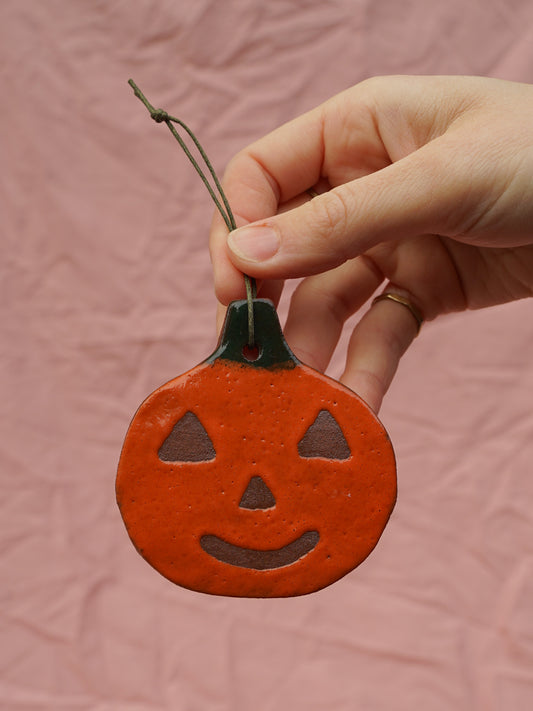 Happy Pumpkin Hanging Ornament