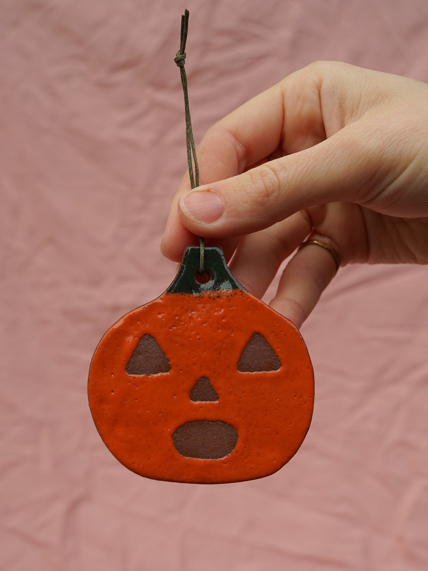 Shocked Pumpkin Hanging Ornament