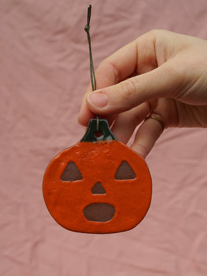 Shocked Pumpkin Hanging Ornament
