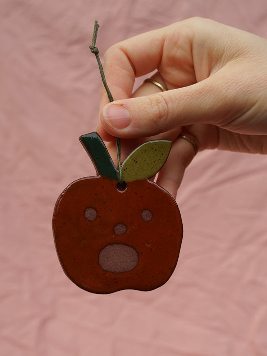 Red Shocked Apple Hanging Ornament