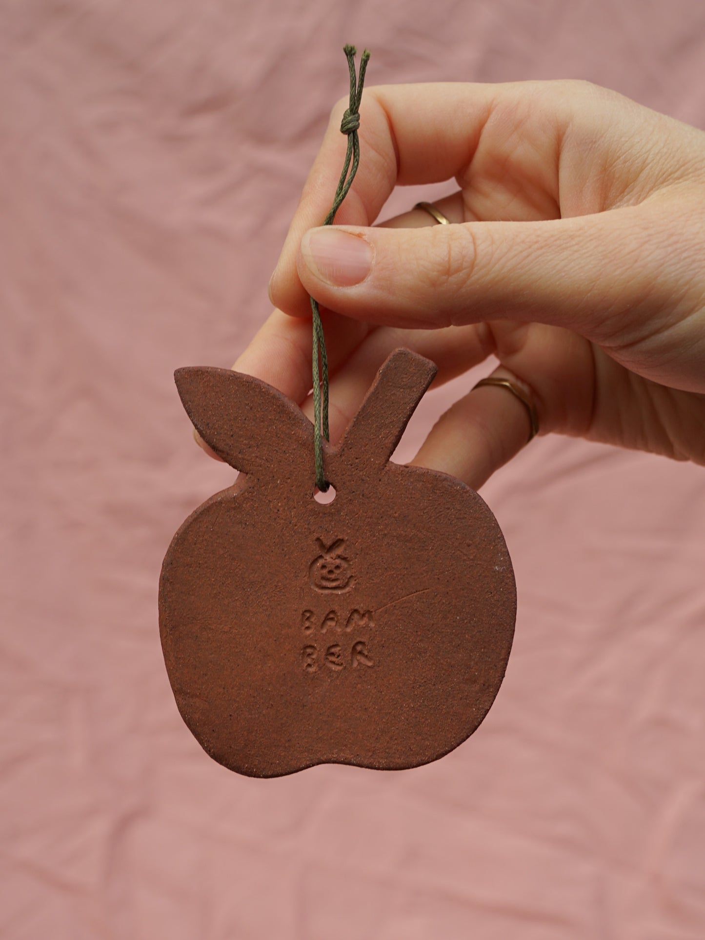 Red Smiley Apple Hanging Ornament