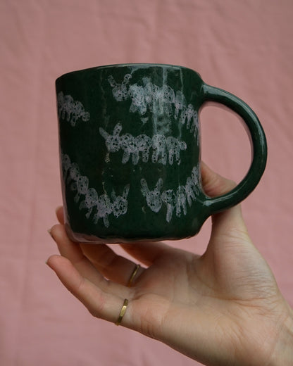 Dark Green Caterpillar Mug