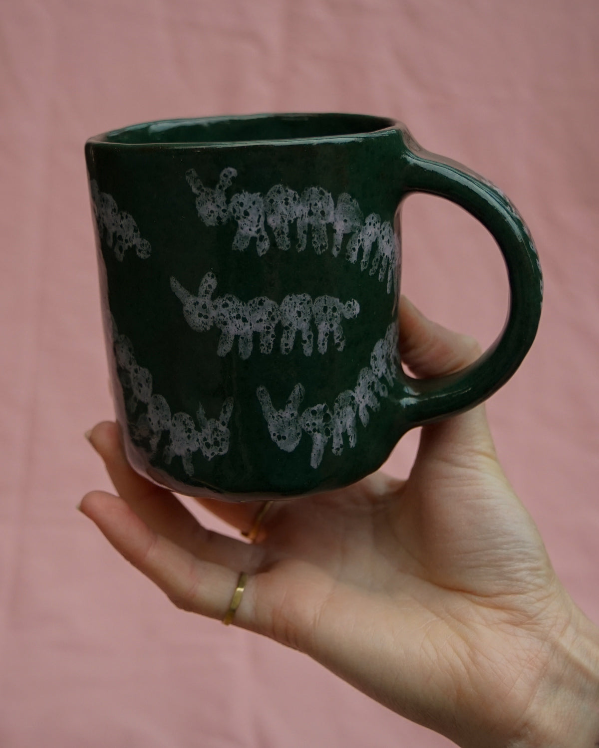 Dark Green Caterpillar Mug