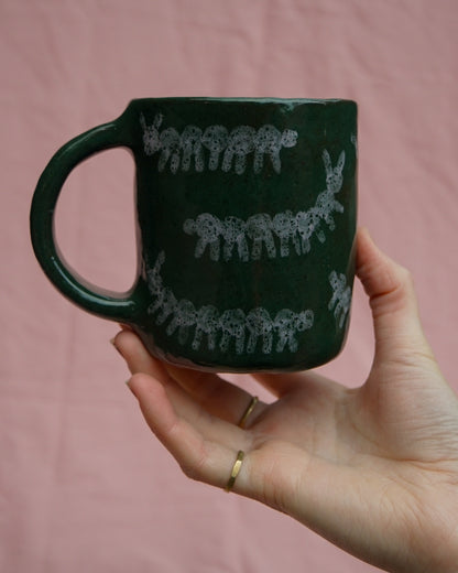 Dark Green Caterpillar Mug