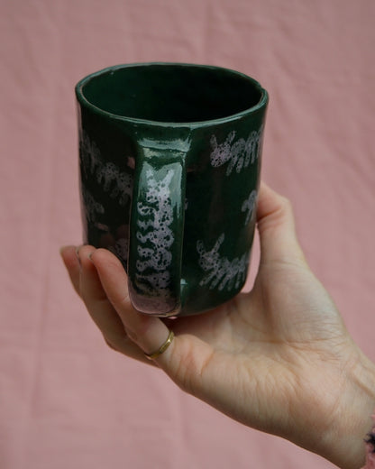 Dark Green Caterpillar Mug