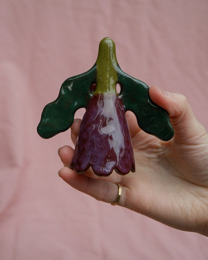 Purple, Dark Green + Olive Flower Candle Snuffer