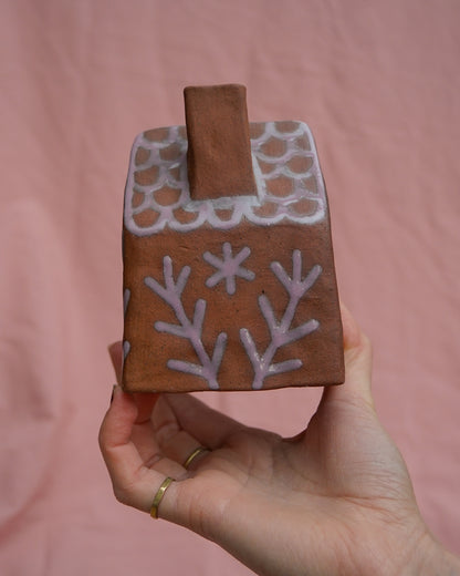 Terracotta Gingerbread House Candle Cover (2)
